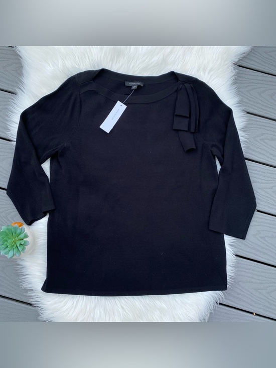 Ann Taylor Sweaters - Ann Taylor Black Bow Shoulder Sweater